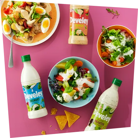Develey Salatdressing Range 500 ml Salatvariationen