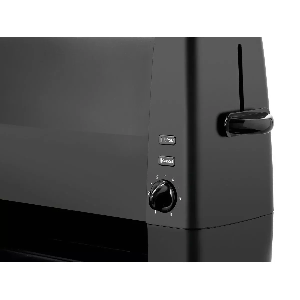 Die Bedieneinheit des Bartscher Toasters TS20Sli, die eine intuitive Einstellung der sechs Bräunungsstufen ermöglicht.