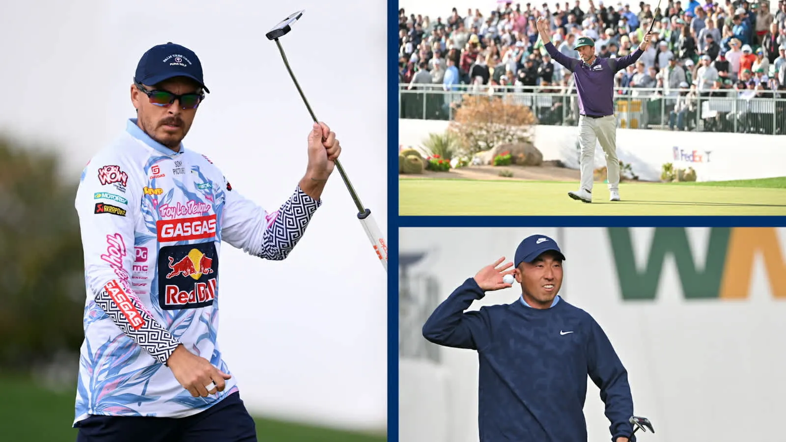 Die begeisterte Menschenmenge bejubelt einen spektakulären Schlag am berühmten 16. Loch der WM Phoenix Open.