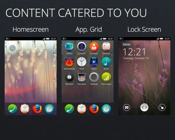 Die einfache und funktionale Benutzeroberfläche von Firefox OS.