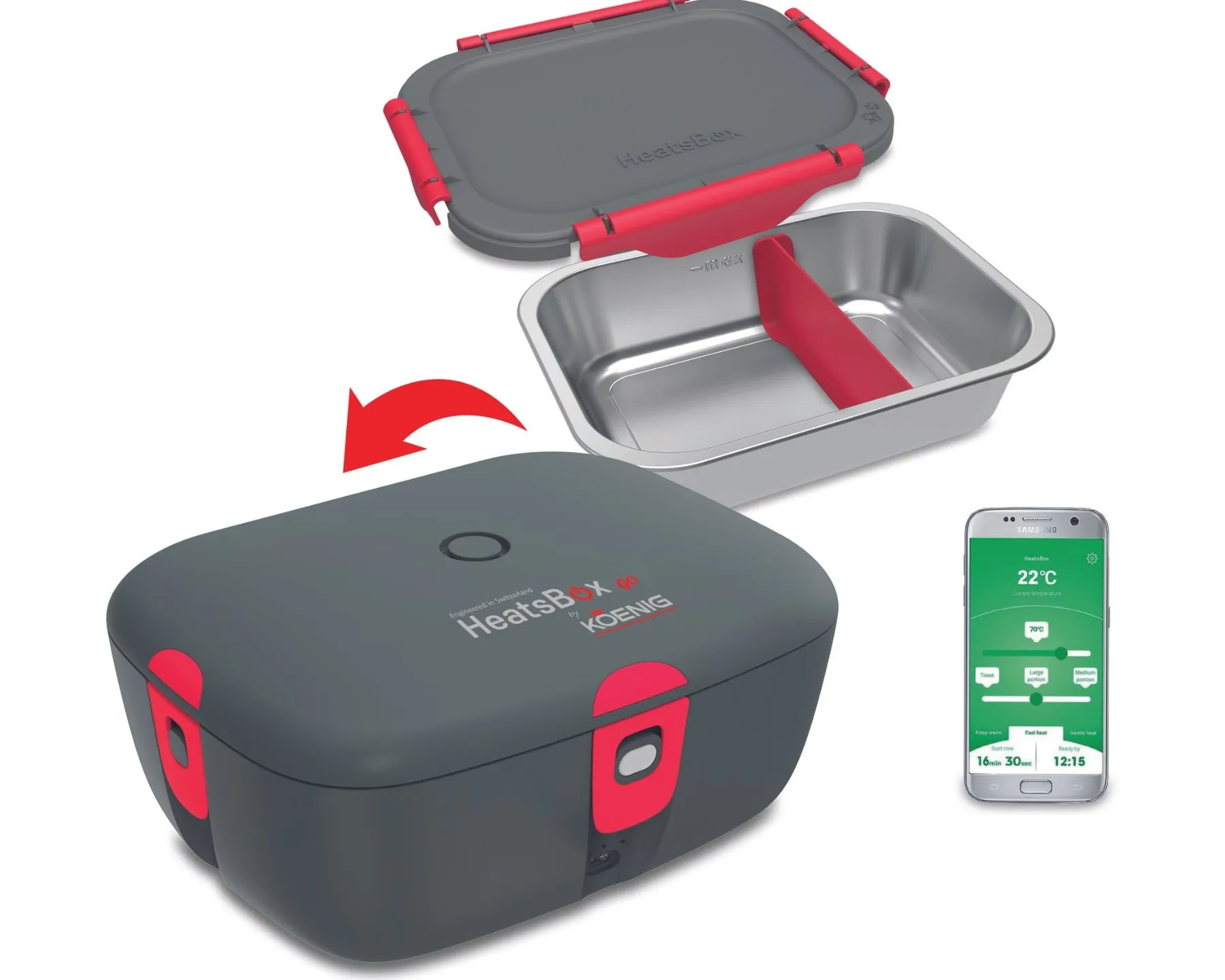 Die HeatsBox Go by KOENIG ist eine innovative Lunchbox mit Akku für totale Unabhängigkeit