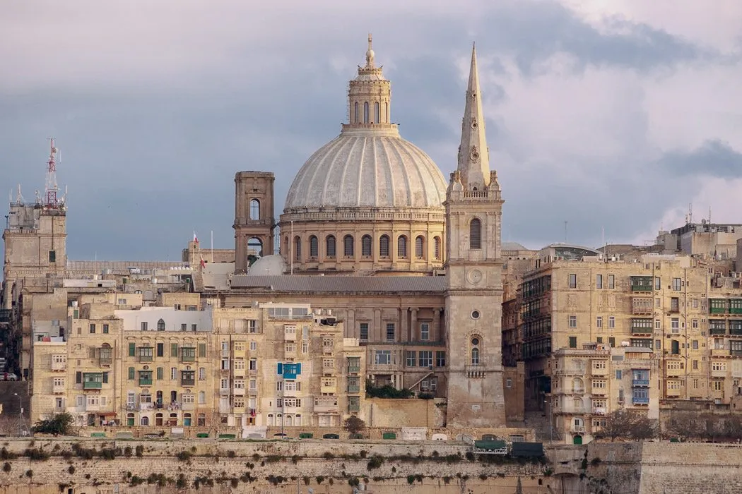 Die Karmelitenkirche in Valletta, ein markantes Wahrzeichen Maltas