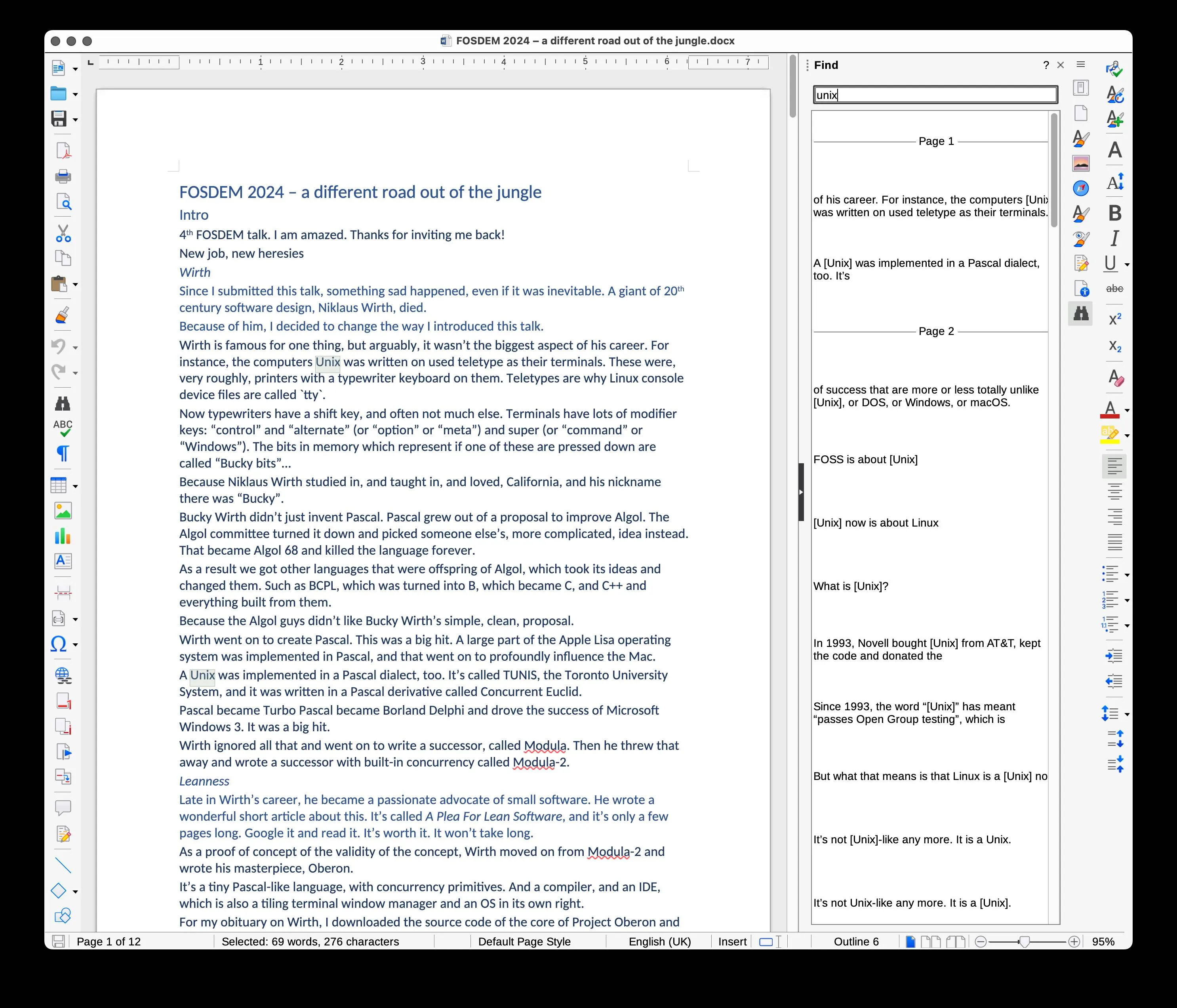 Die neue Suchfunktion zeigt alle Vorkommen gleichzeitig und mit Kontext an