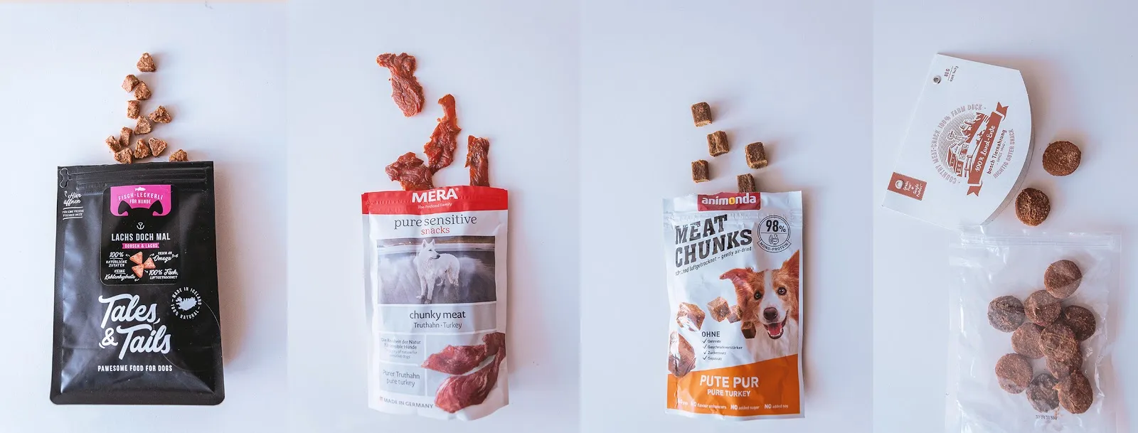 Die vier Leckerlis aus der ZooRoyal Schatzkiste im Detail