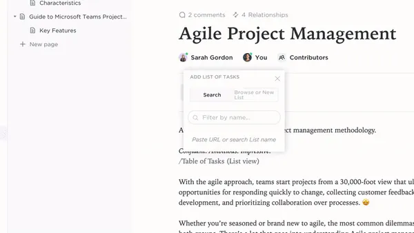 Dokumente mit benutzerdefinierten Workflows in ClickUp verbinden