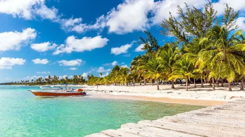 Dominikanische Republik Bavaro Beach mit türkisem Wasser
