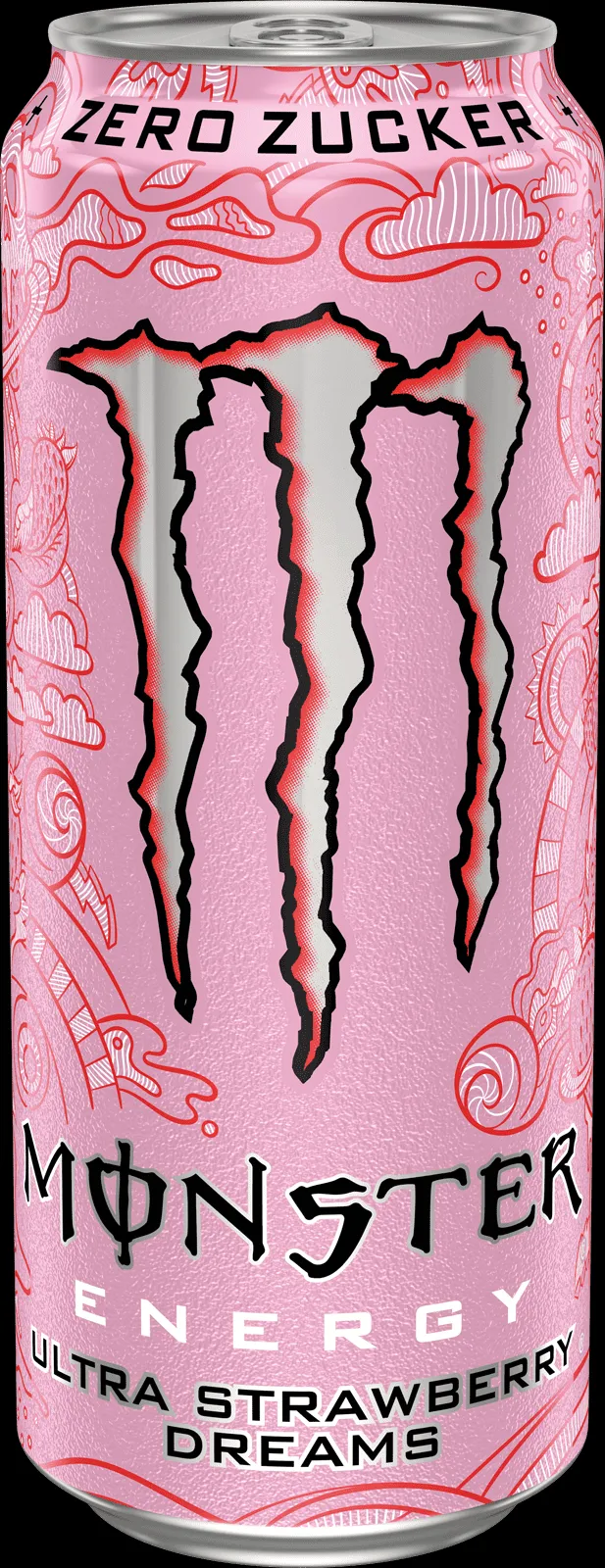 Dose Monster Strawberry Dreams Zero mit weiß-pinkem Design
