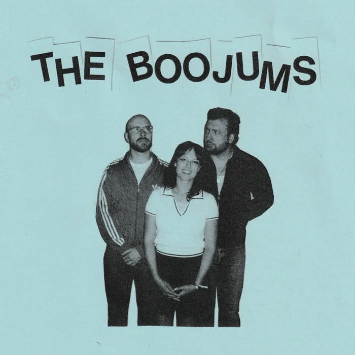 Drei Musiker der Band The Boojums posieren für ein Albumcover