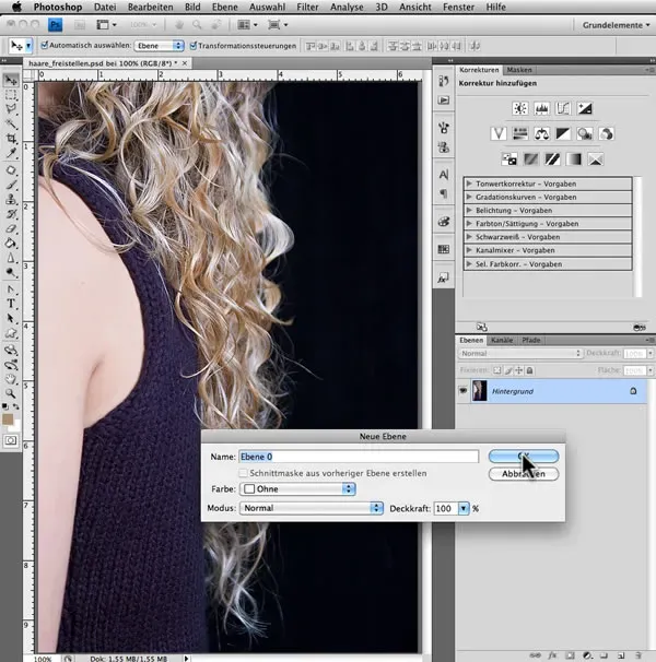 Duplizieren der Hintergrundebene