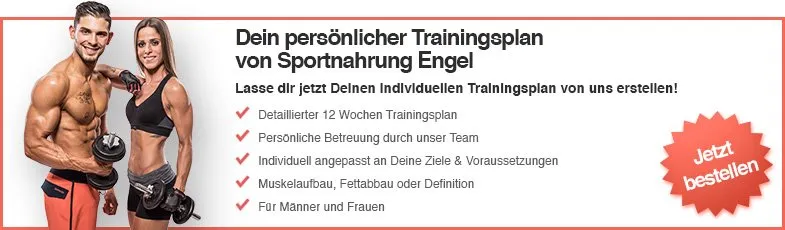 Ein Banner für individuelle Trainingsberatung und Coaching bei Sportnahrung-Engel