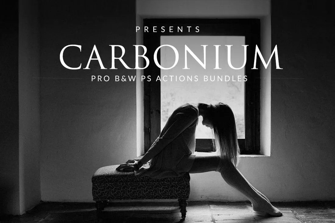 Ein Beispiel für Carbonium Schwarz-Weiß Photoshop Actions