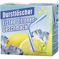 Ein Bild des Durstlöscher Eistee Zitrone in seiner Verpackung