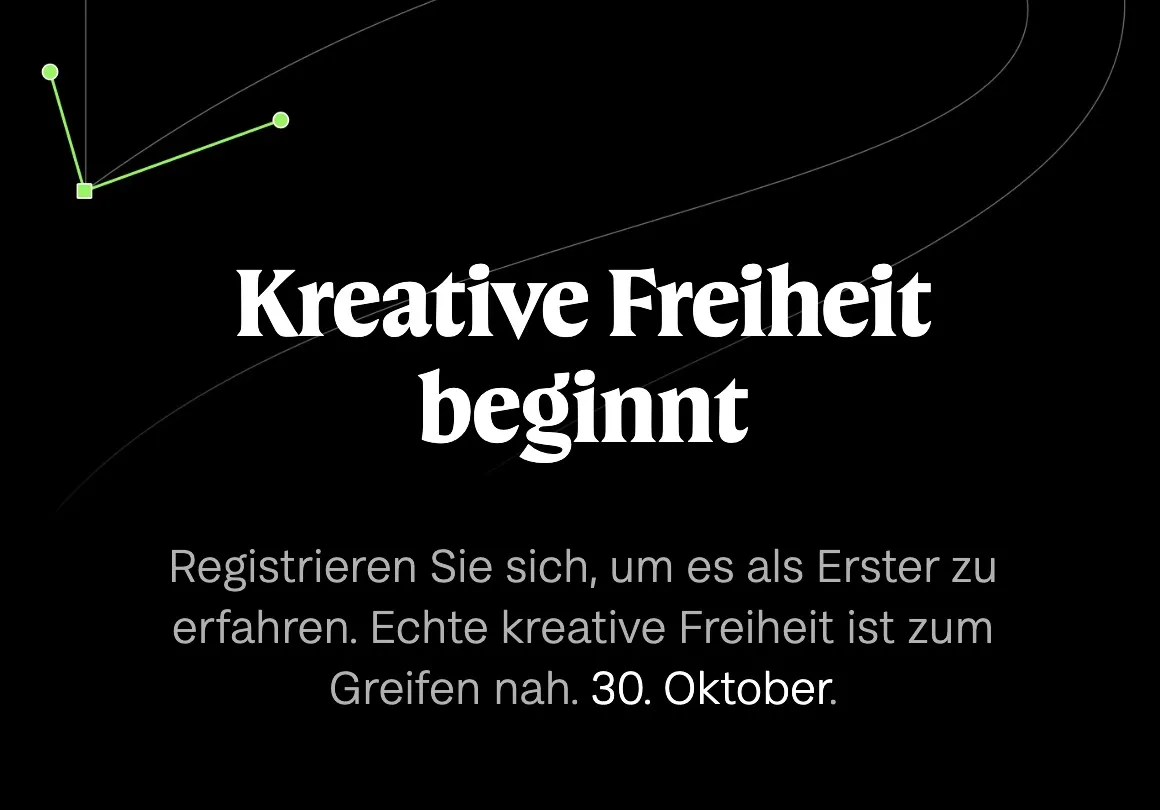 Ein Bildschirm zeigt die Affinity Software in Anwendung, mit einer Grafikbearbeitungsoberfläche und kreativen Werkzeugen