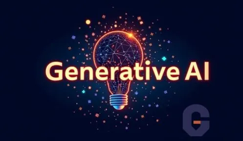 Ein Bildschirm zeigt Python-Code und Erklärungen zu generativer KI