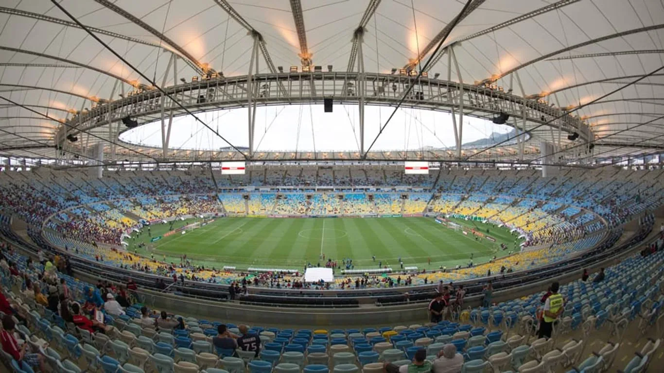 Ein Blick auf das Maracanã-Stadion in Rio de Janeiro, der Traum aller Fußballer bei der WM 2014