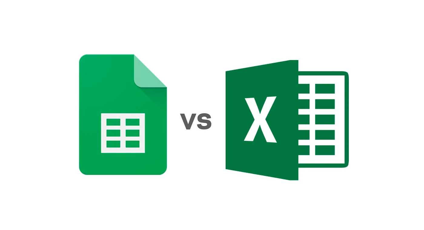 Ein Diagramm, das die relative Nutzung von Excel und Google Sheets basierend auf Schätzungen darstellt, mit Excel deutlich in Führung