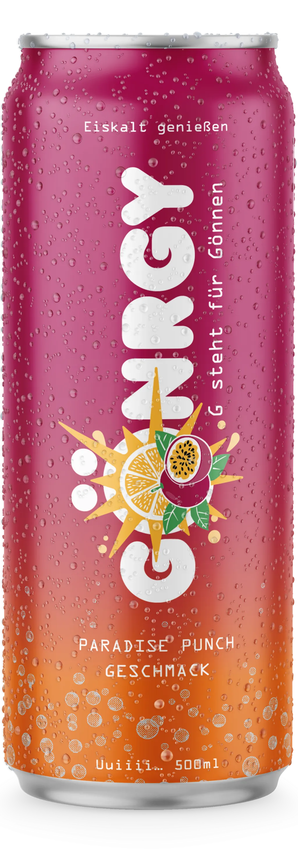 Ein exotischer Fruchtmix, der an einen Sonnenuntergang erinnert