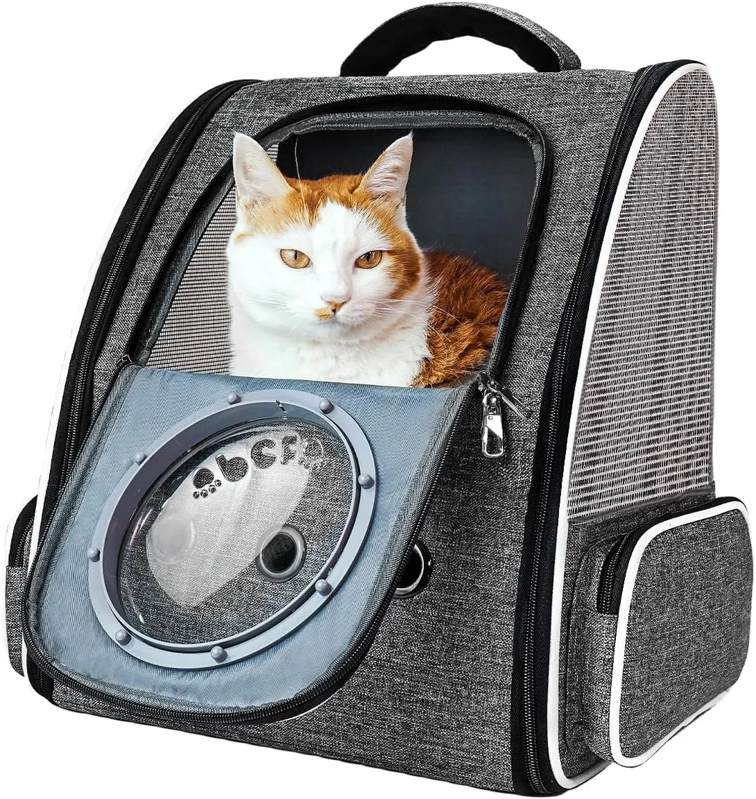 Ein faltbarer Katzenrucksack von Penccor mit großem Guckloch und mehreren Einstiegsmöglichkeiten