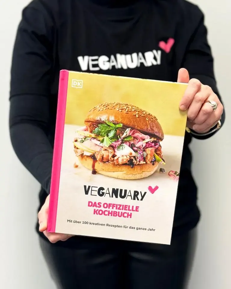 Ein festlicher veganer Schoko-Orangen-Cheesecake, garniert mit Keksbröseln und Orangenzesten, bereit zum Genuss