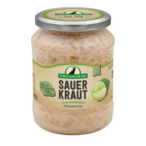 Ein großes Glas Spreewaldrabe Sauerkraut