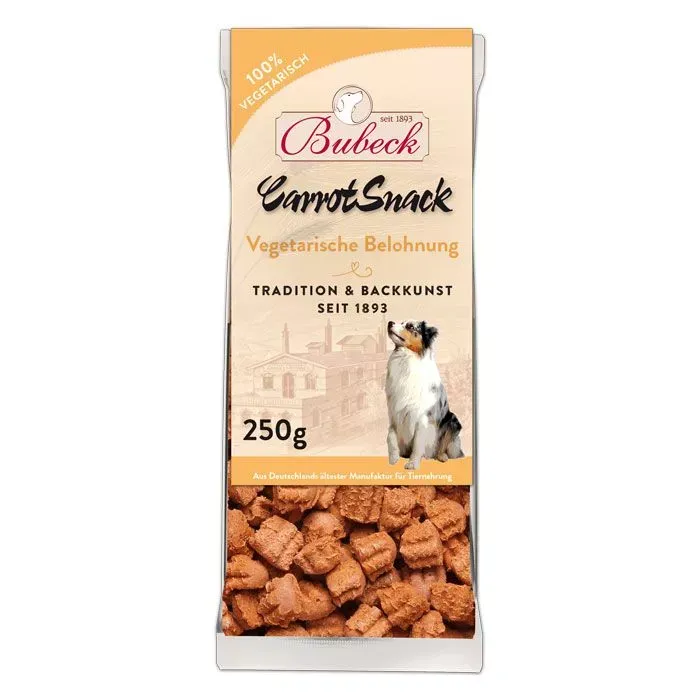 Ein Hundekuchen mit Karotten, als gesunder und vegetarischer Snack