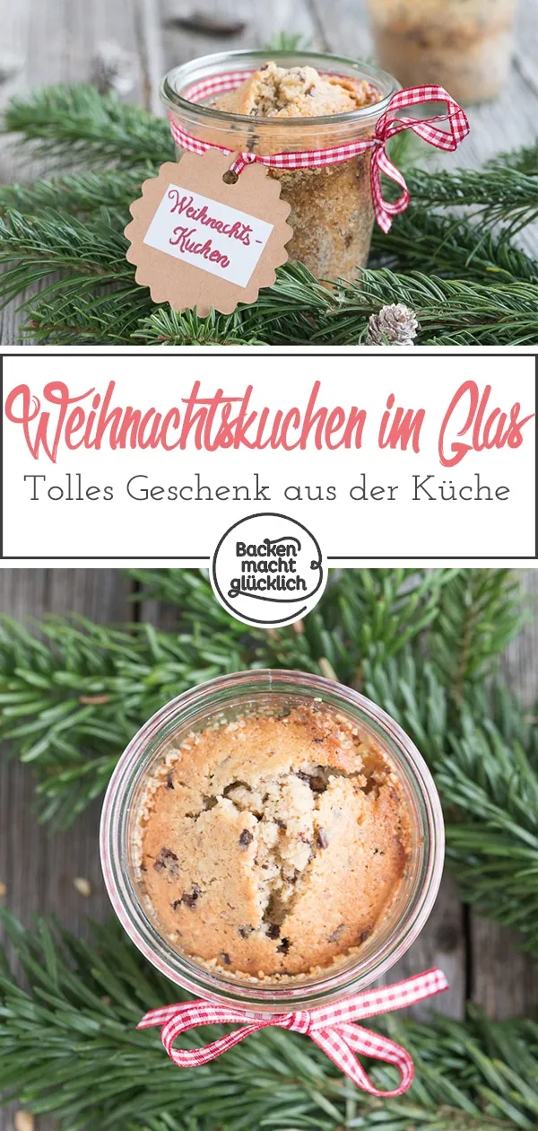 Ein Kuchen im Glas, frisch gebacken und bereit zum Verzehr oder zum Verschenken