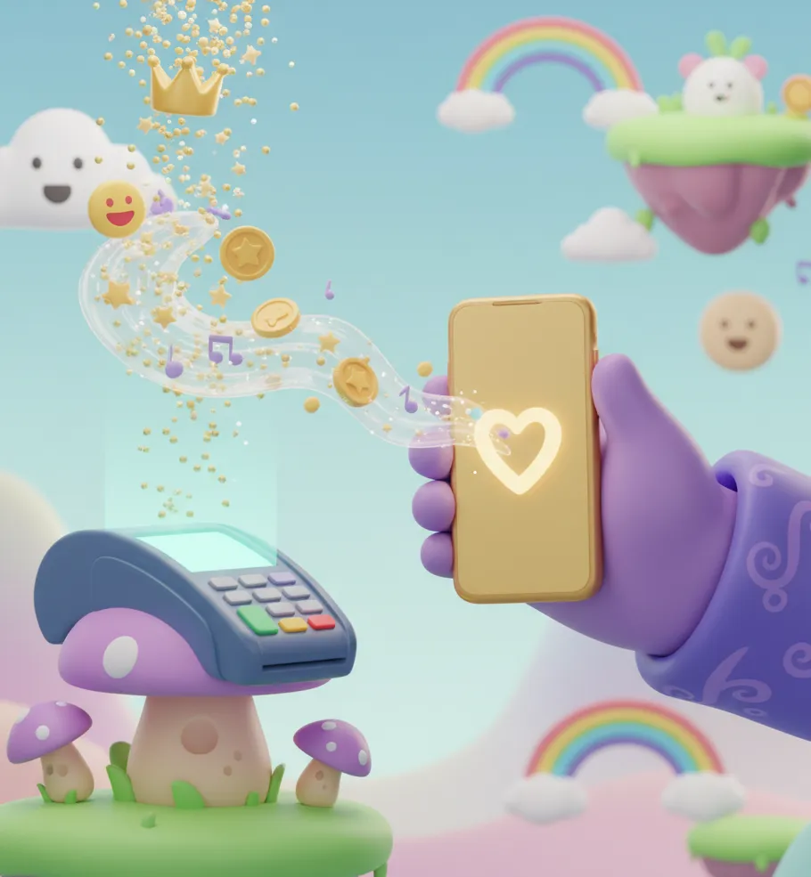 Ein Mann hält eine Krypto-Karte, die sein digitales Vermögen repräsentiert.