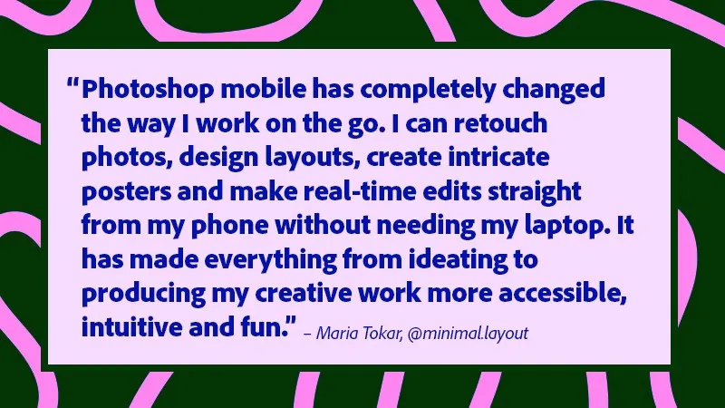 Ein Nutzer bearbeitet ein Foto auf seinem Smartphone mit der Photoshop App.