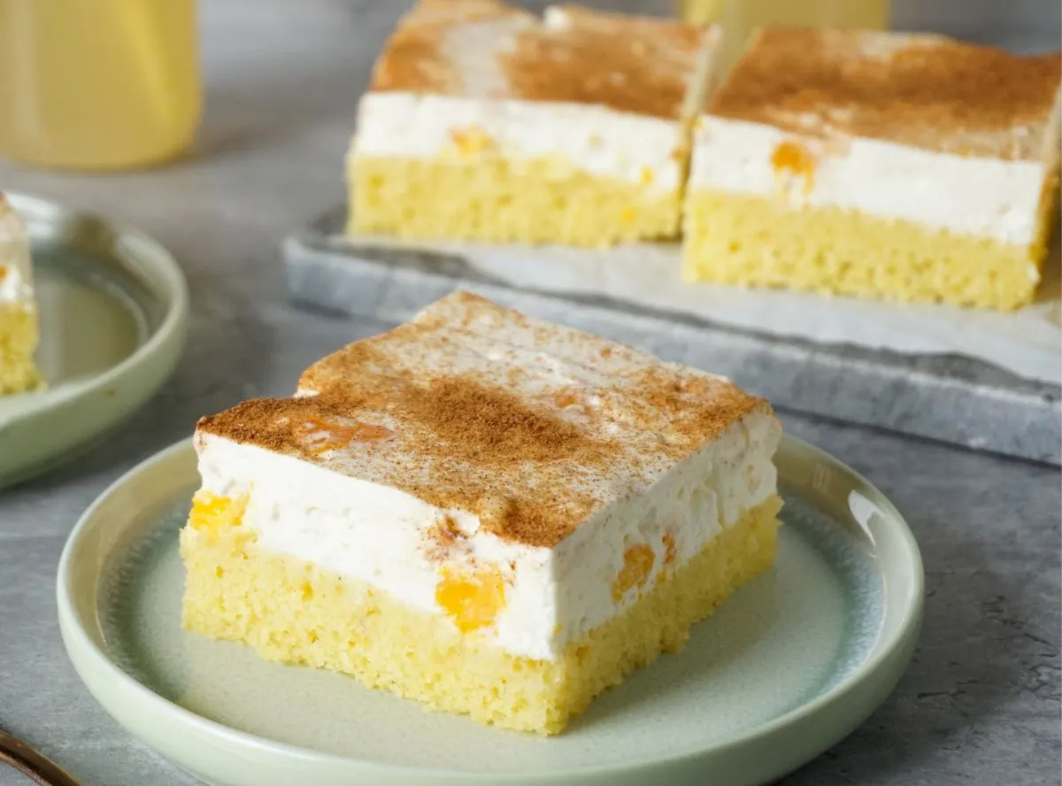 Ein saftiger Fantakuchen mit Schmand und Mandarinen, ein schneller Kuchenklassiker