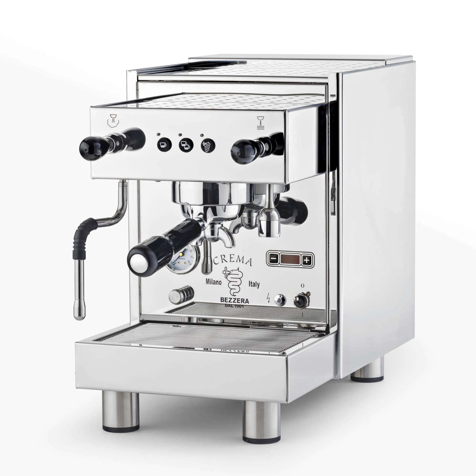 Eine detaillierte Ansicht des Manometers einer ECM Mechanika Max Smart HX® Siebträgermaschine