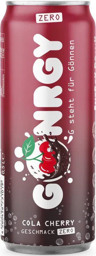 Eine Dose Cola Cherry, die Dunkle Cola mit Kirsche verbindet