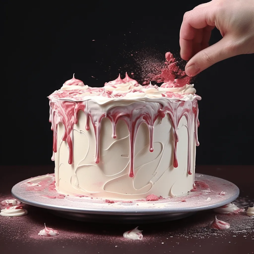 Eine festlich dekorierte Torte mit Sahneüberzug, verziert mit frischen Beeren und essbaren Blüten, perfekt für einen Geburtstag.