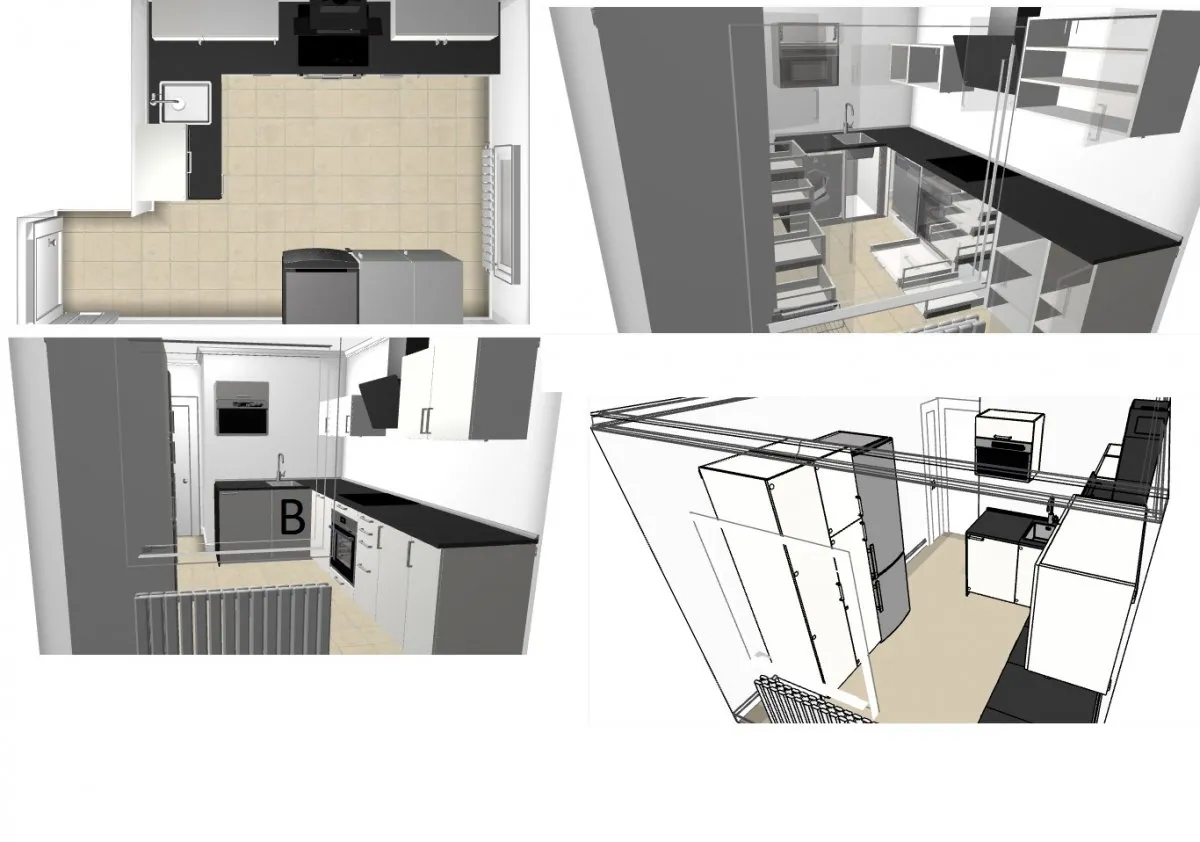 Eine modern gestaltete IKEA Method Küche mit klaren Linien und integrierten Geräten, die Funktionalität und ästhetisches Design vereint.