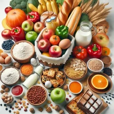 Eine Tabelle mit Listen von sauren und basischen Lebensmitteln für eine bewusste Ernährung