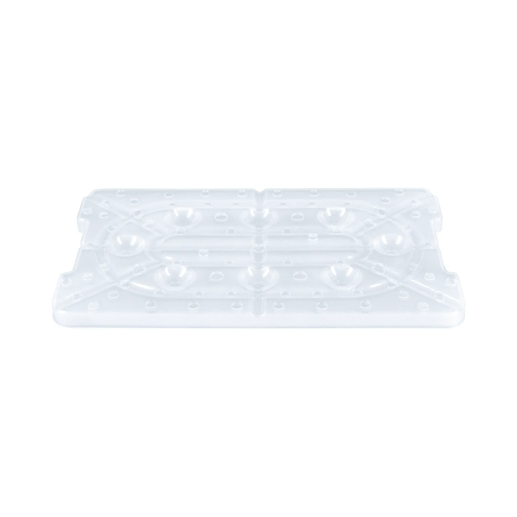 Einlegeboden für Dampfgarer von Steba, transparent, mit mehreren Vertiefungen für eine optimale Garung.