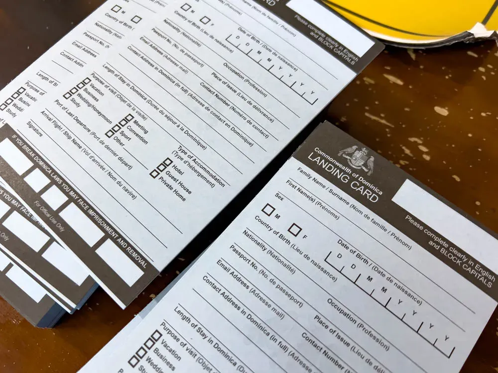 Einreiseprozedur in Dominica per Fähre