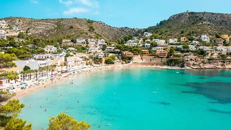 El Portet Beach in Moraira, Costa Blanca