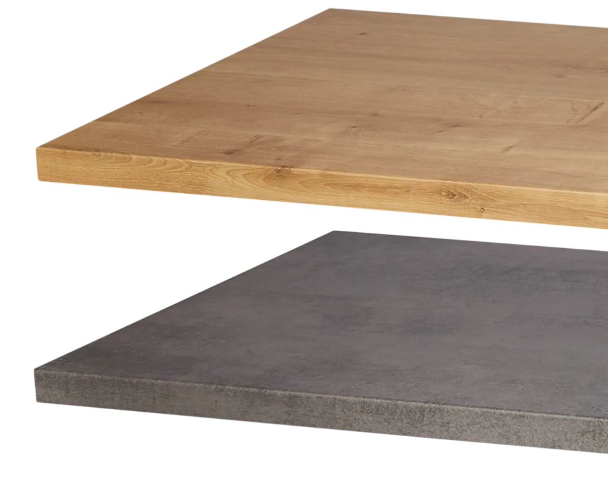 Elegante nobilia Arbeitsplatte als zentrales Element einer modernen Küche