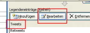Excel: Bearbeitung der Reihe Tweets