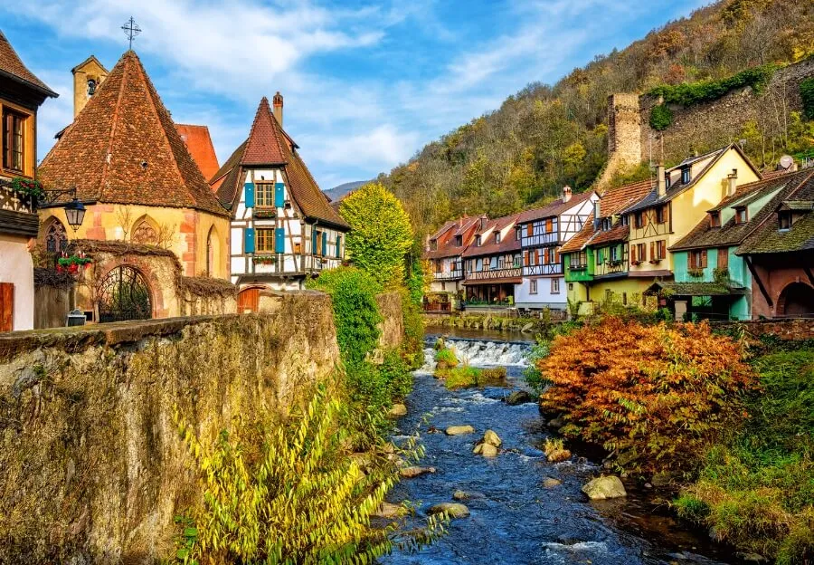 Fachwerkhäuser im Elsass im November