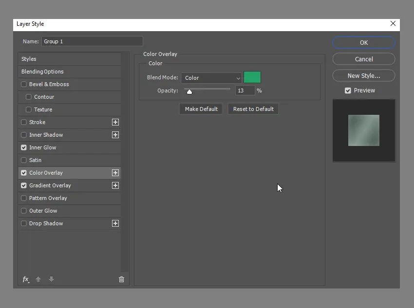 Farbüberlagerung hinzufügen