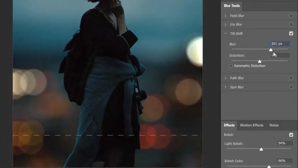 Feineinstellung des Bokeh-Effekts für ein optimales Ergebnis