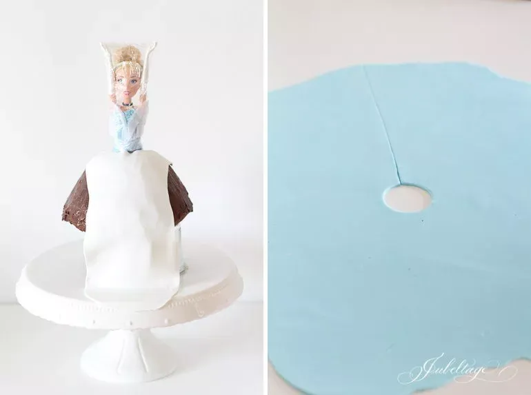 Fertige Barbie Torte