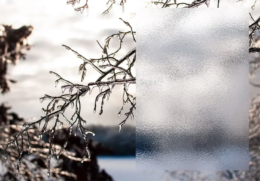 Fertiger texturierter Glas-Effekt