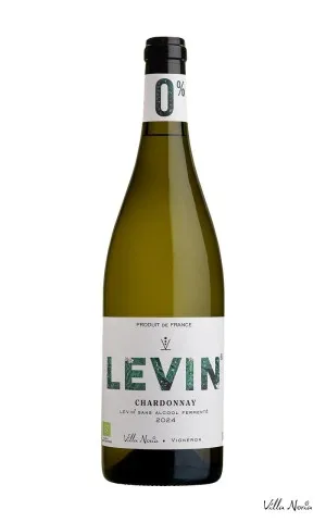 Flasche Levin 0% Chardonnay, ein elegantes Bio-Getränk ohne Alkohol