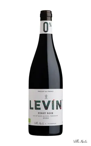 Flasche Levin 0% Pinot Noir, ein biologisch fermentiertes alkoholfreies Getränk