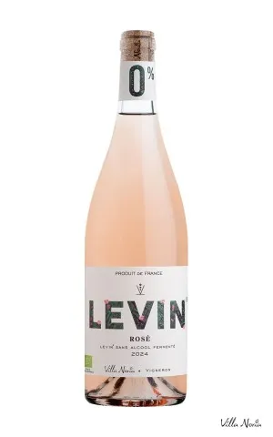 Flasche Levin 0% Syrah Rosé, ein köstliches alkoholfreies Traubengetränk
