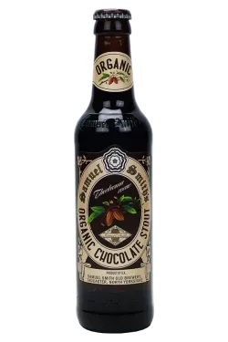 Flaschen des berühmten Chocolate Stout von Samuel Smith, ein klassisches englisches Stout