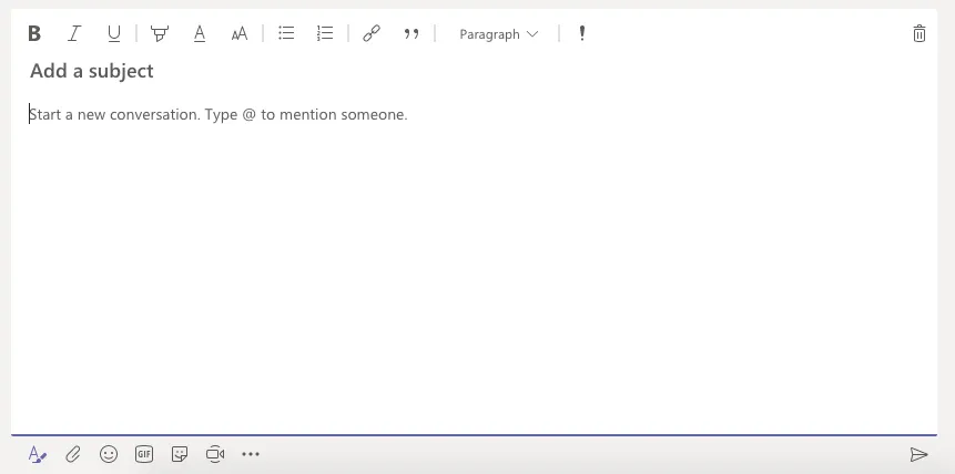 Formatierungsoptionen in Microsoft Teams
