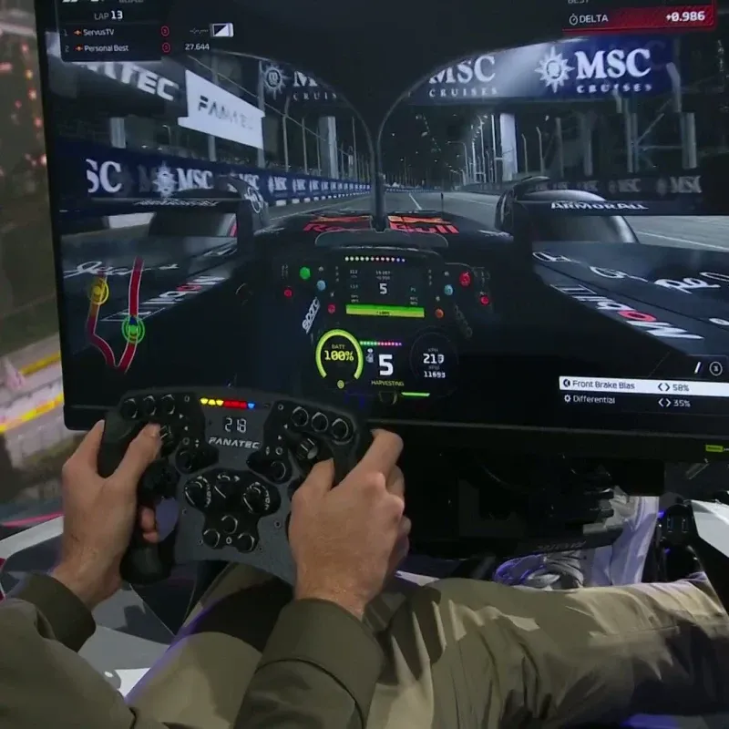 Formel-1-Auto im Fokus mit technischen Details